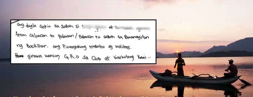 3 Filipinas trafficked via Palawan ‘backdoor’ route, forced into sex work in Malaysia 