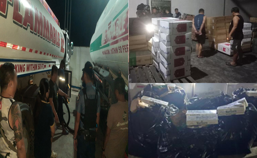 P15.1-M worth of illegal fuel, smuggled cigarettes seized in Batangas,&nbsp;Quezon
