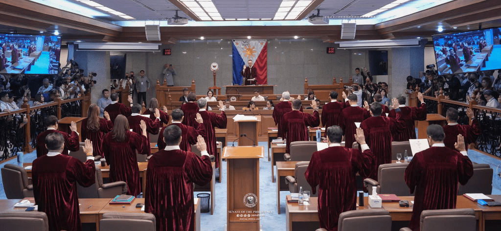 Senators don maroon robes as impeachment court starts VP Duterte&nbsp;trial