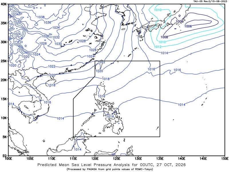 Light rains expected in parts of Northern Luzon, thunderstorms possible elsewhere